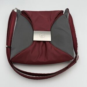 Pacsafe Daysafe H100 Unisex Anti-Theft Crossbody Bag Burgundy Gray